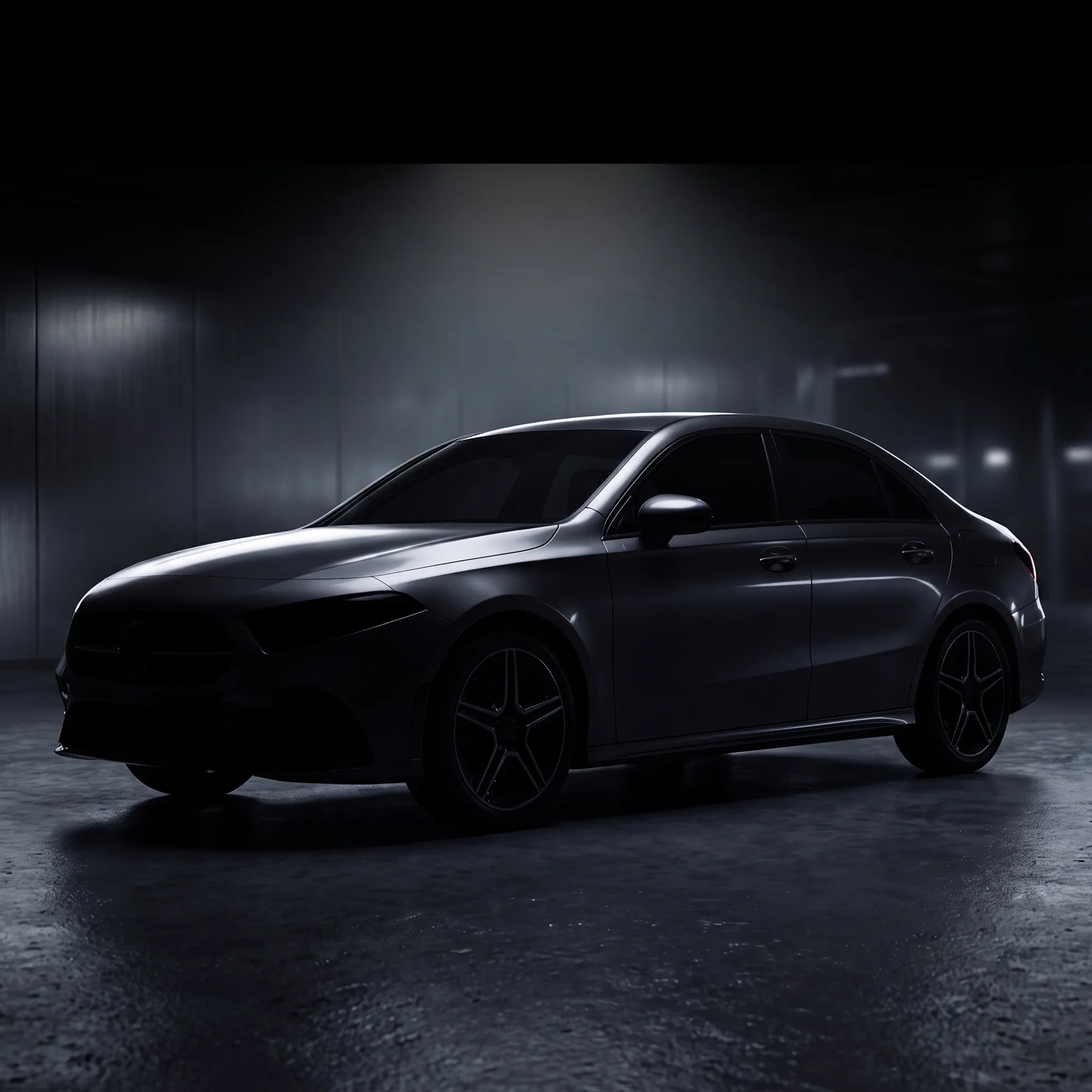 Premium car in a dark studio, ready for valuation